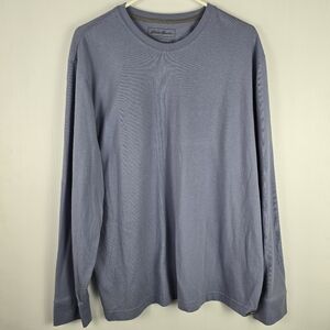 NWOT Eddie Bauer Mens Legend Wash Long Sleeve Medium Blue T-Shirt Soft Comfy XL